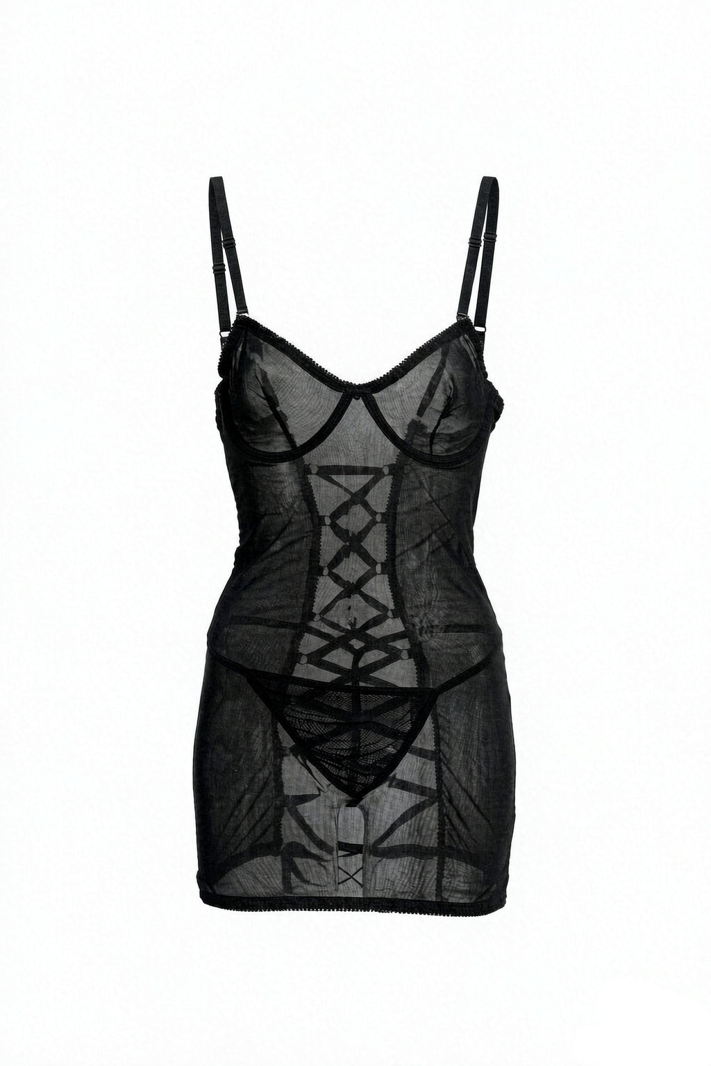 Avril Sheer Mesh Chemise