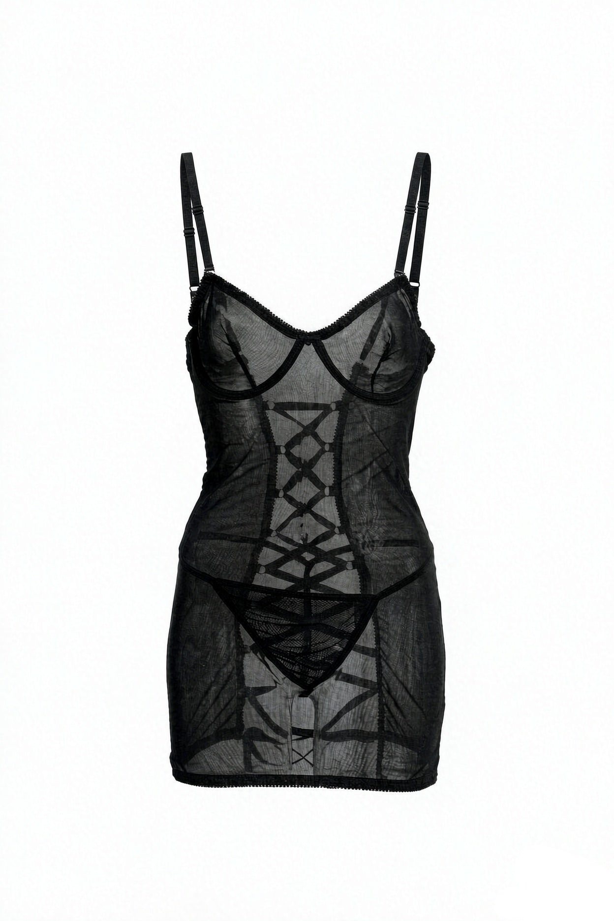 Avril Sheer Mesh Chemise